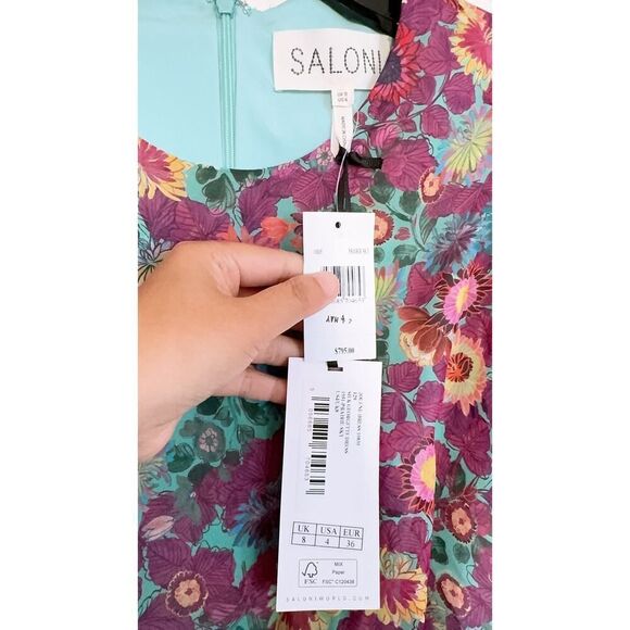 Saloni Jolene floral-print maxi dress US4 - Picture 10 of 10